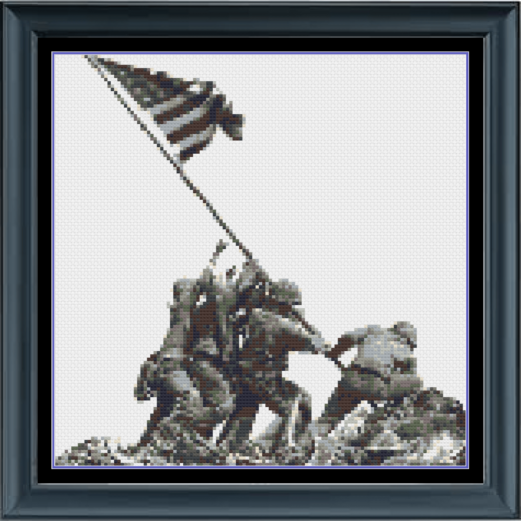 Stitching Jules Design Cross Stitch Pattern Raising The American Flag Iwo Jima Military Cross-Stitch Pattern Instant PDF Download
